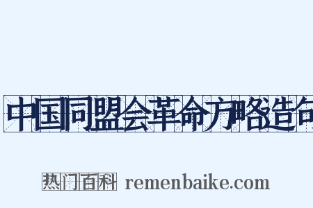 中国同盟会革命方略造句是什么意思的图片